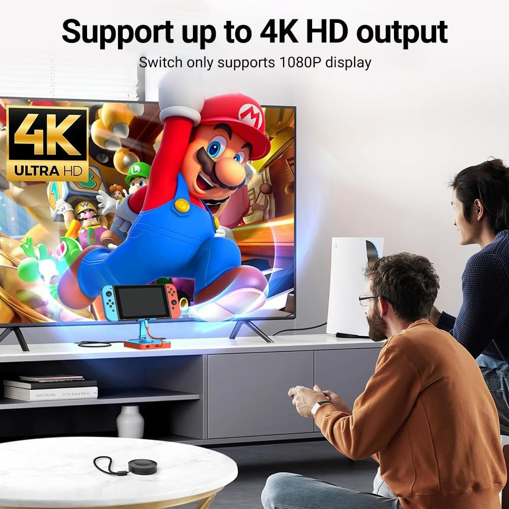 GOPALA Switch Dock: Adjustable Stand for Nintendo Switch/Oled/Steam Deck/Ipad Pro/Macbook/Dell/Hp - 4K/1080P Replacement Docking Station image number 4