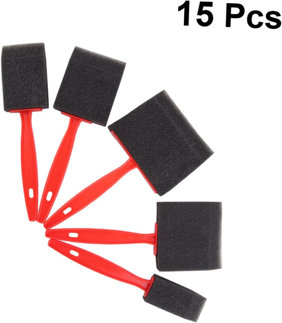 COHEALI Kids Paint Sponge Brush with Handle 6.50In Lightweight Foam Sponge Paintbrush for DIY Art and Crafts Suitable for Acrylic and Water-Based Paints image number 1