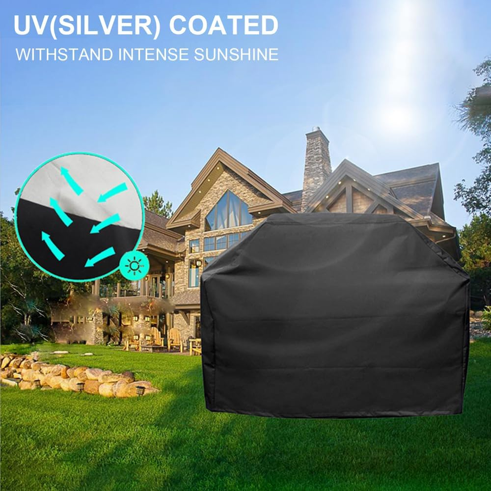 BBQ Cover Waterproof Gas Charcoal Barbecue Grill Protector Outdoor Garden S/L/XL (L) image number 5