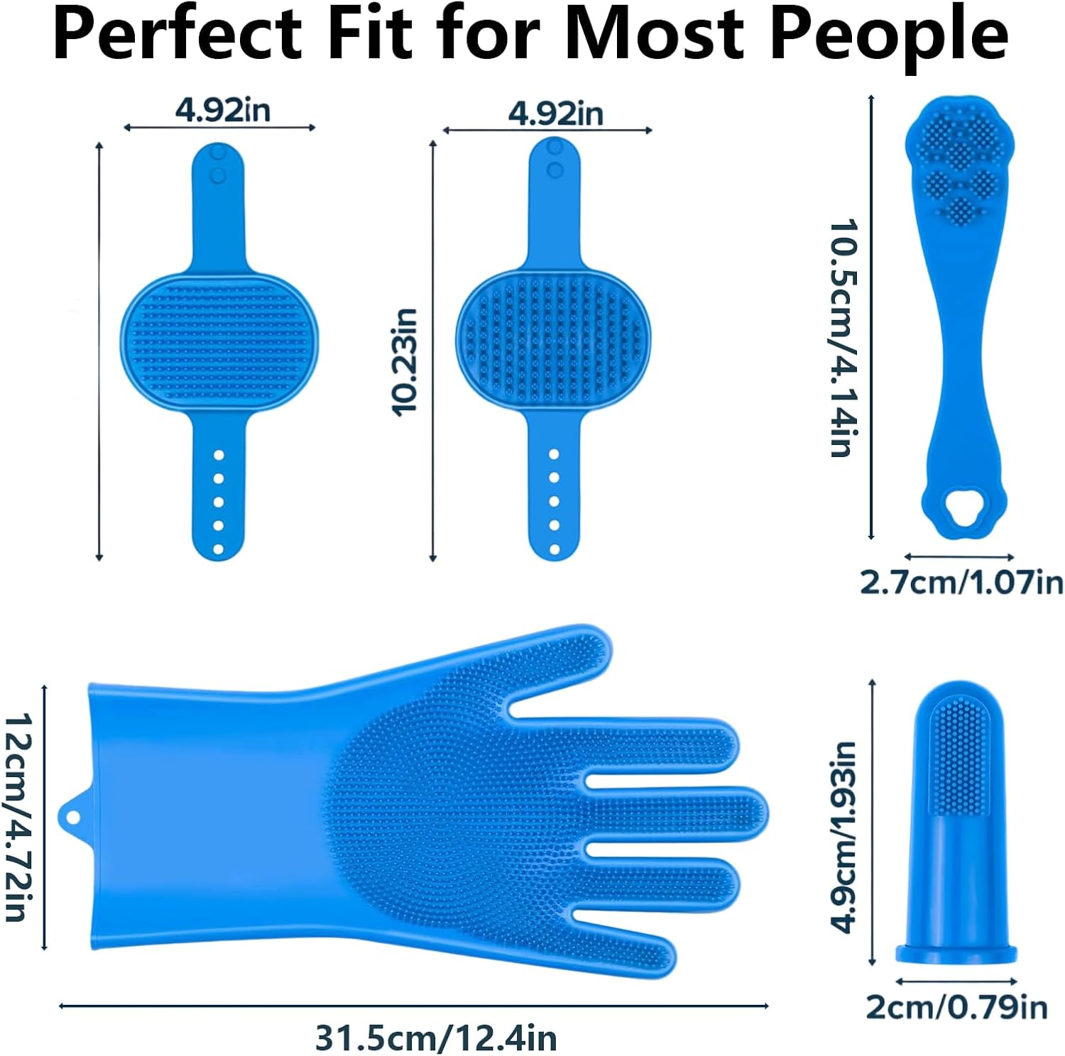 6PCS Pet Grooming Kit, Dog Cleaning Gloves & Dog Bath Brush, Dog Shampoo Brush, Cat Bathing Products,Toothbrush image number 2