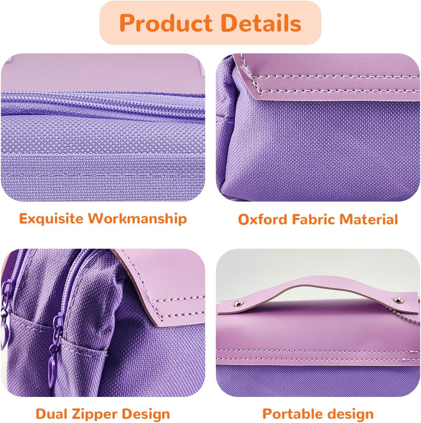 Heartquakes Cute Pencil Pouch Kawaii Big Pencil Case - Cute School Supplies for Girls - Holds up to 50 Pens