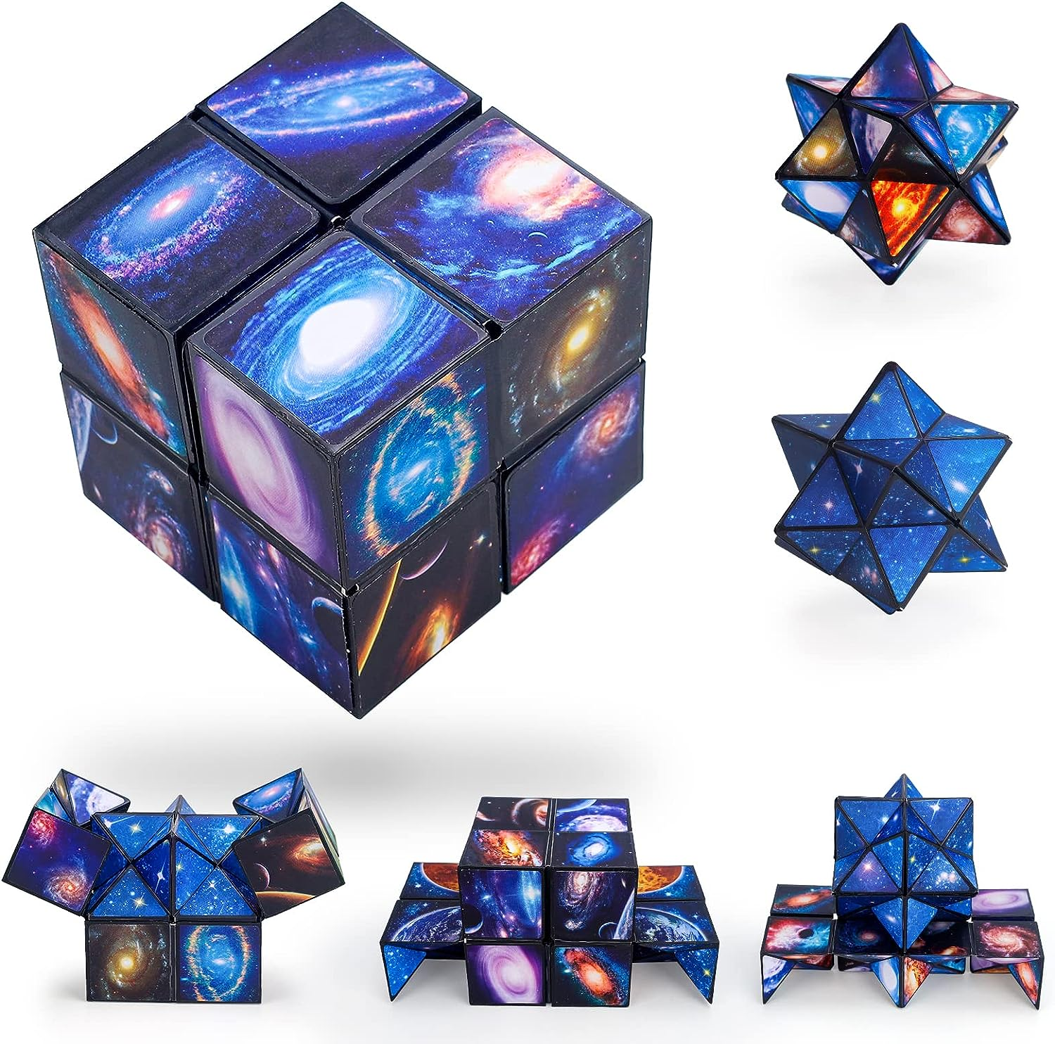 Star Sky-Planet Infinity Cube - Fidget Toy for Kids & Adults, Stress Relief, Hand Eye Co, Dexterity, Sensory, Ages 6+