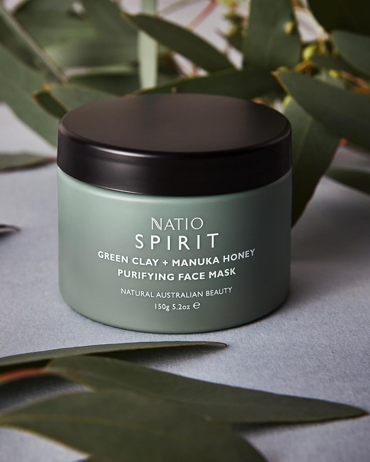 Natio Australia Spirit Green Clay + Manuka Honey Purifying Face Mask 150G - Clay Mask for Face & Body - Clean Pores & Banish Congestion- Made for All Skin Types - Made in Australia image number 2