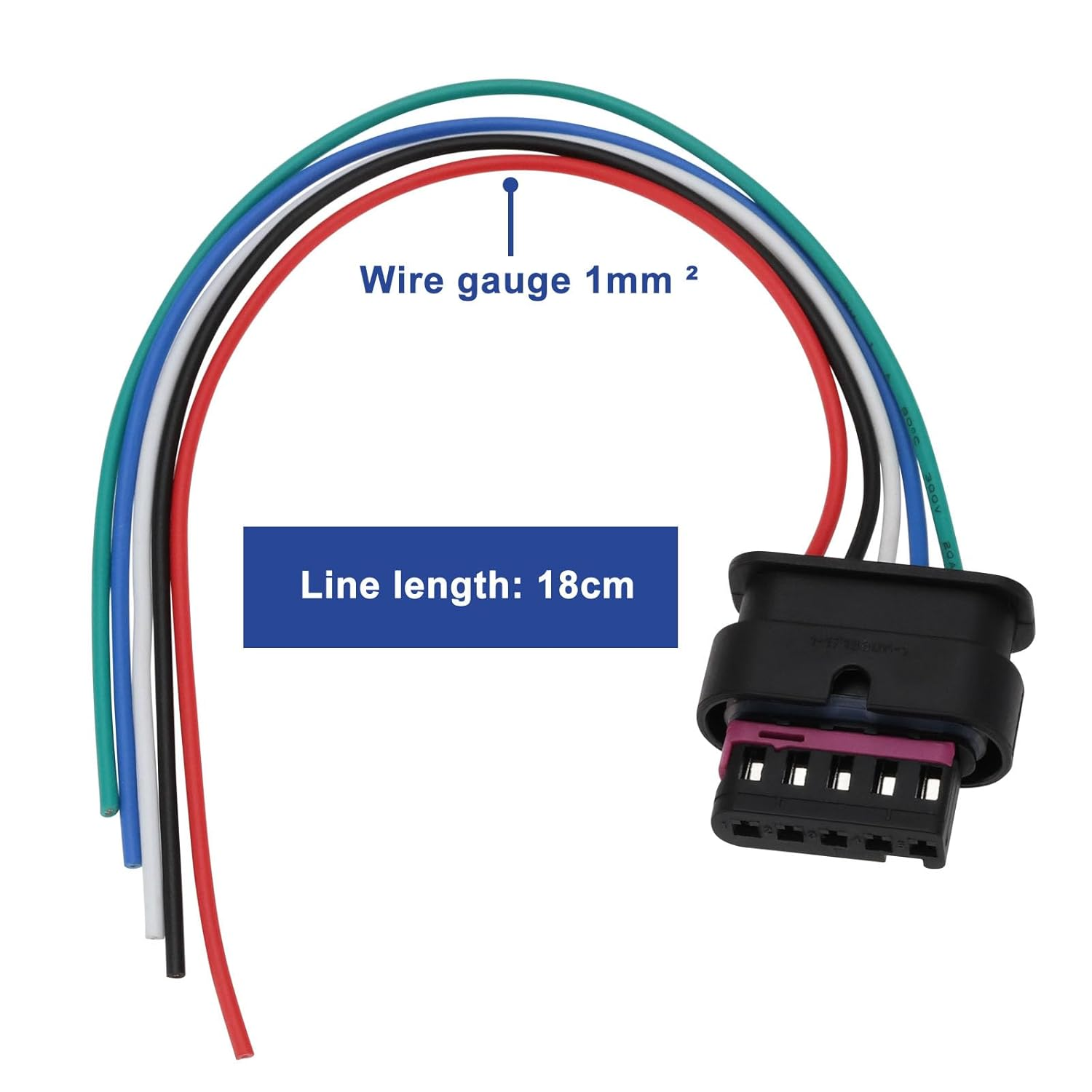 The Lord of the Tools Car 5 Pin Air Mass Meter Sensor Connection Replacement Part 4F0973705 Car Electric MAF Sensor Wiring Harness Compatible with VW Compatible with Audi image number 6