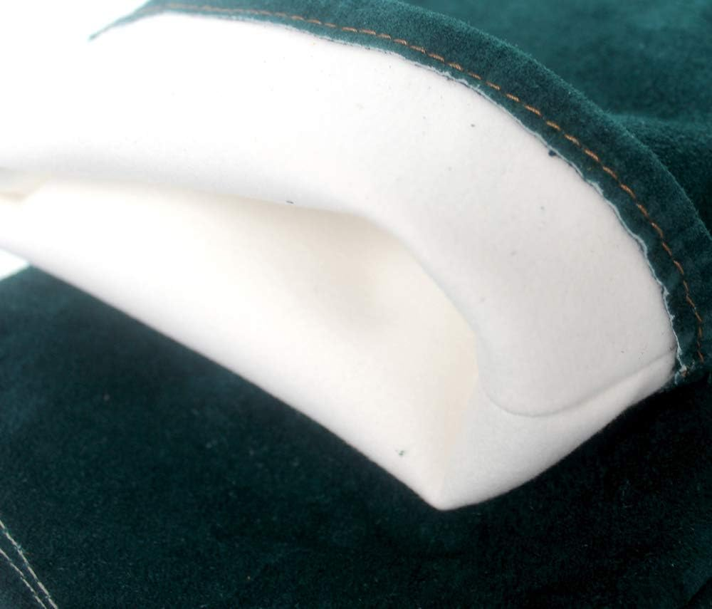 Anti-Scratch/Bite Protective Cowhide Reptile Handling Training Gloves Green