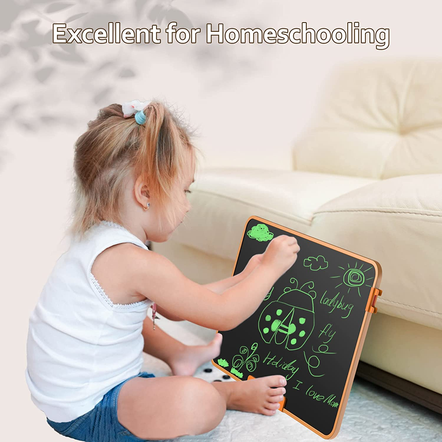 TUGAU LCD Writing Tablet,21 Inch Large Doodle Tablet Writing Pad, Electronic Erasable Drawing Tablet Educational Learning Toys Christmas Birthday Gifts for 3-12 Year Old Kids Adults Home School image number 1