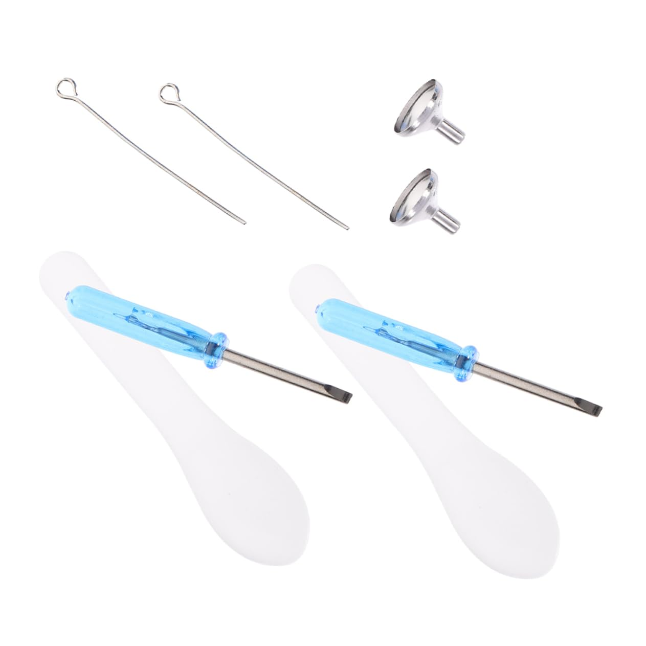 Yardwe 2Sets Small Stainless Steel Funnel Filler Kit for Urn Cremation Ashes Keepsake Memorial Stainless Steel Funnel Filler Jewelry Filling image number 2