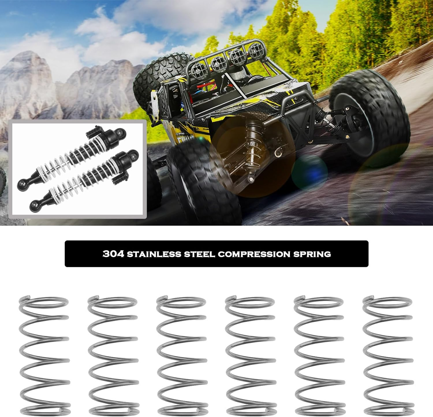 Emagtech 40PCS Compression Spring Stainless Steel Spiral Spring Extension Spring for Electrical Switches Household Appliances Automotive Switches Electronic Products image number 2