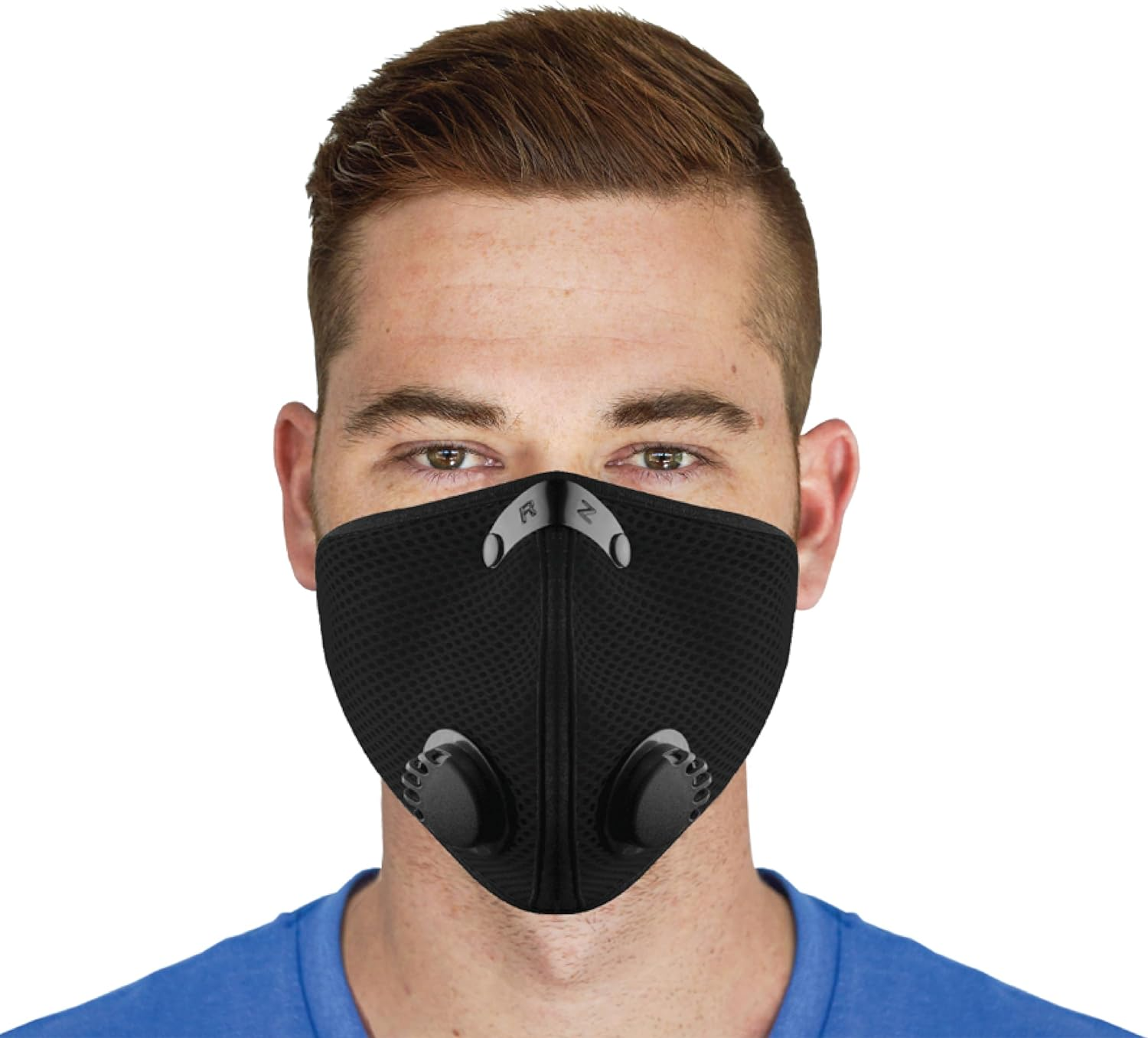 Rzmask M2 Medium Dust Face Mask Breathable Mesh Titanium with Replaceable Filters