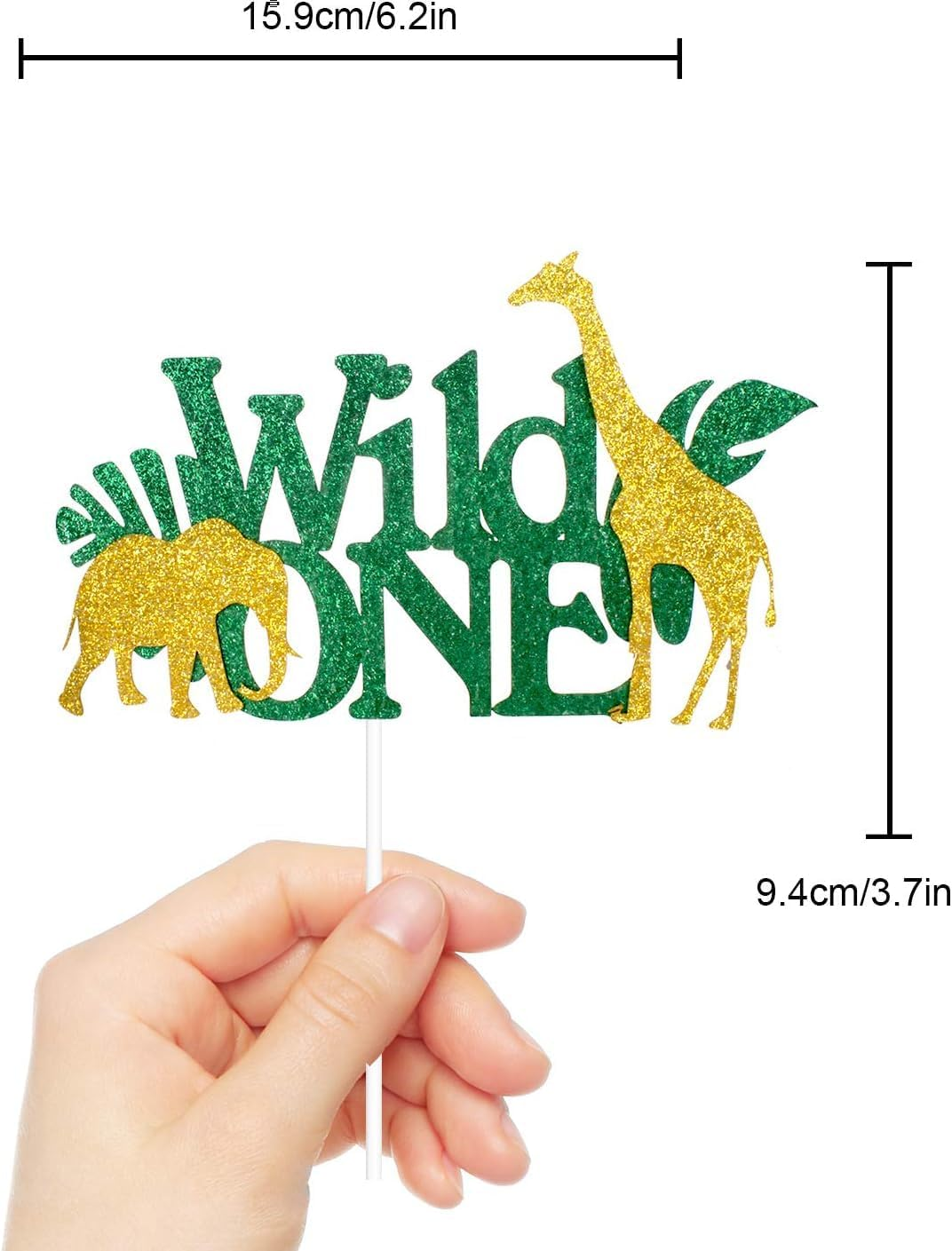 Wild One Birthday Cake Topper - Unleash the Untamed Spirit with Our Wild One Birthday Cake Topper - Let Jungle Safari Animals Roar and Giraffes Graze on Your Cake! image number 5