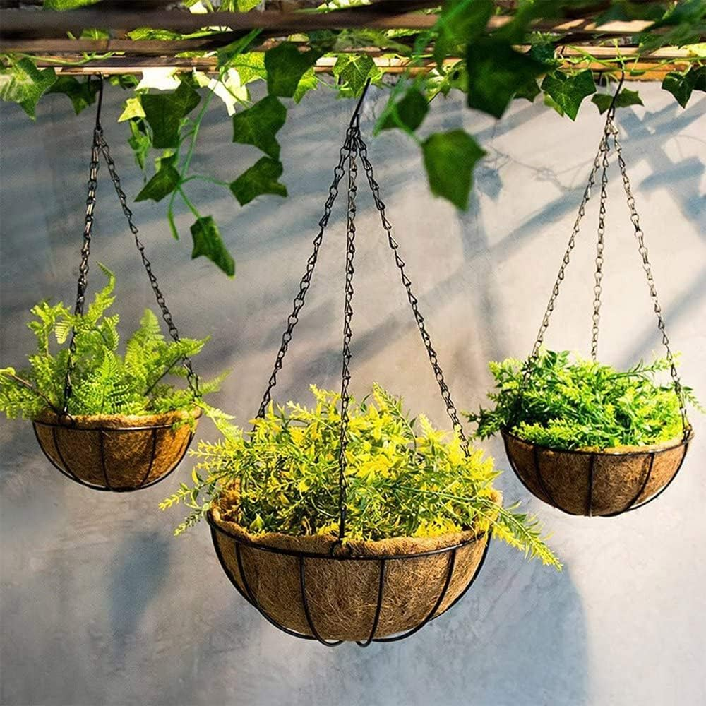 Hanging Planter Baskets Chains, Hanging Basket Hooks Flower Pot Hanger 4Pcs Decorative Flower Pot Chain 3 Point Stainless Steel Garden Hooks for Outdoor Indoor Planters Bird Feeders Wind Chimes image number 2