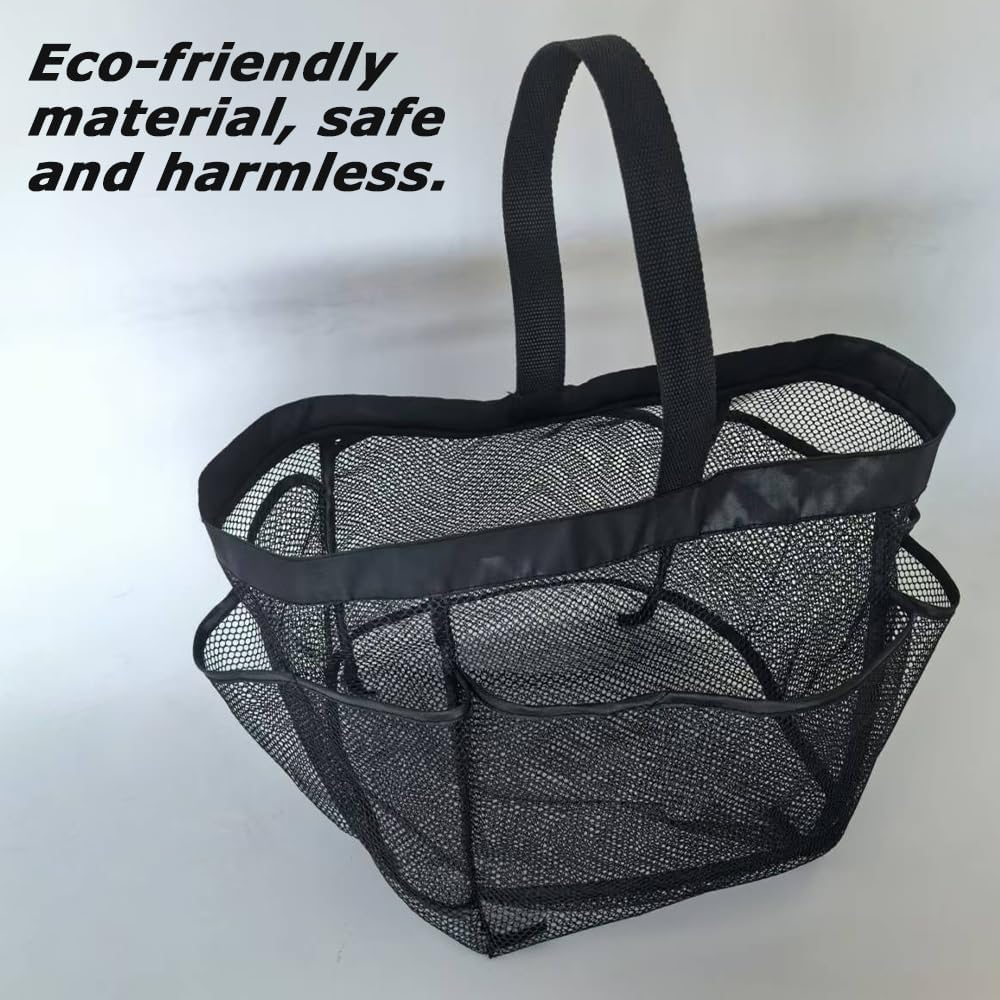 Mesh Shower Caddy Portable for College Dorm Room Essentials with 8 Pockets, Hanging Shower Caddy Dorm Basket, Quick Dry Shower Bag for Bathroom image number 6