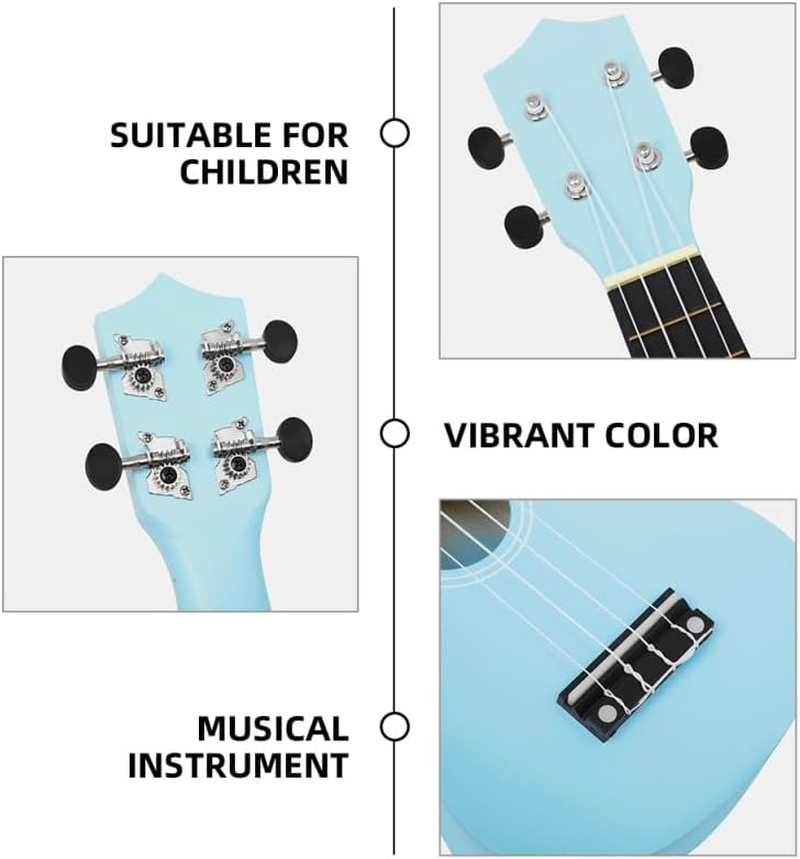 Toyvian Wooden Ukulele Musical Instrument String Small Ukulele for Beginners Boy Girl Boys and Girls and Beginners Adult Random Color image number 3