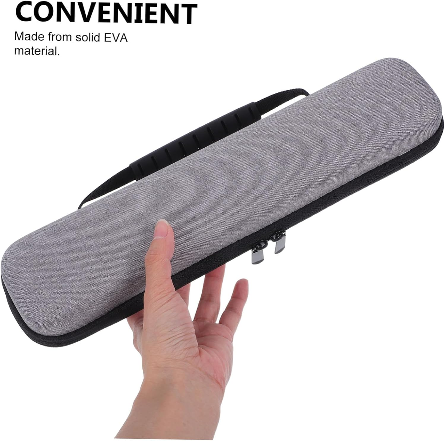 Healeved Curling Wand Storage Bag Hair Iron Hard Case Travel Pouch Hair Tool Organiser Eva Case