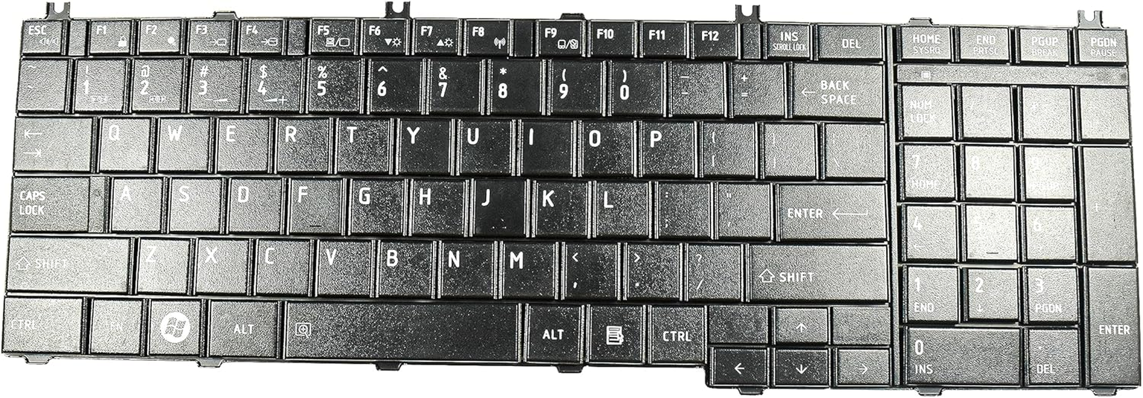 HQRP Keyboard for Toshiba Satellite L750-ST6N01 / L755D-S5104 / L755D-S5150 / L755D-S5160 / L755D-S5162 / L755D-S5164 Notebook + HQRP Coaster image number 2