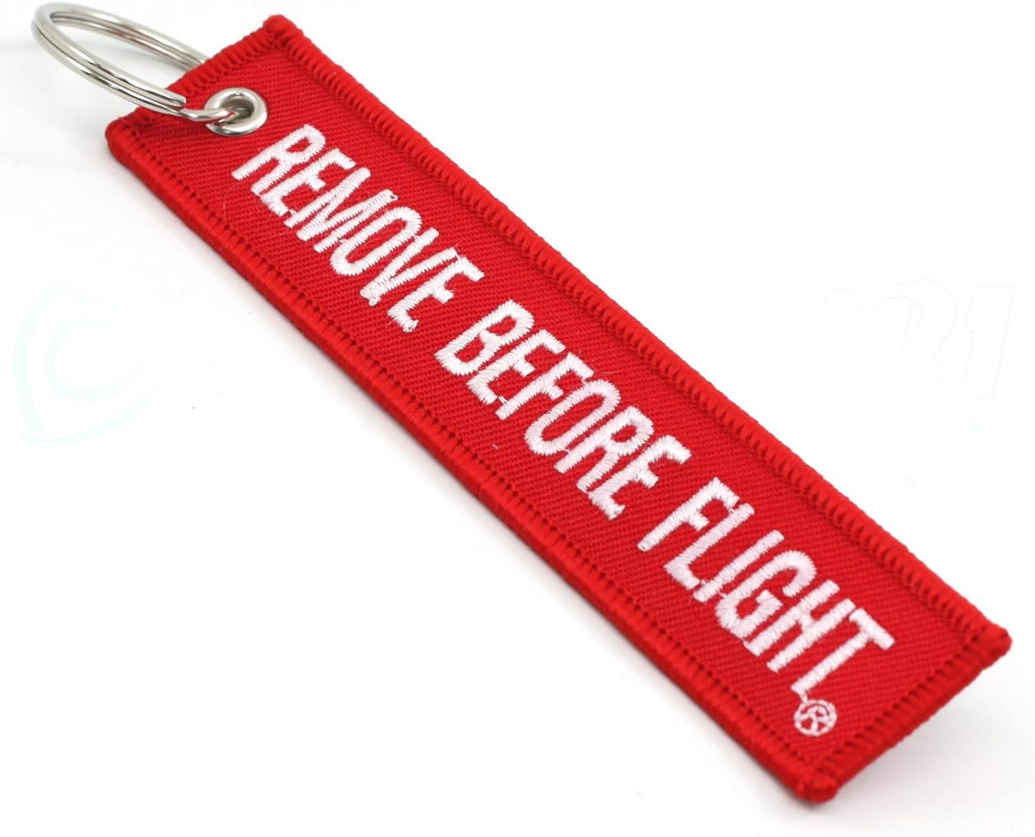 Rotary13B1 Remove before Flight Key Chain - Red/White QTY 1Piece - 100% Embroidered image number 5