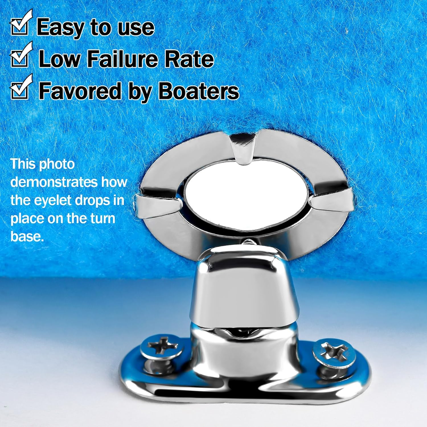 Gisafai 20 Sets Canvas Twist Lock Fasteners, Turn Button Fasteners, Eyelet and Stud Mounting Screws for Canvas Marine Fastener Turn Buttons image number 6