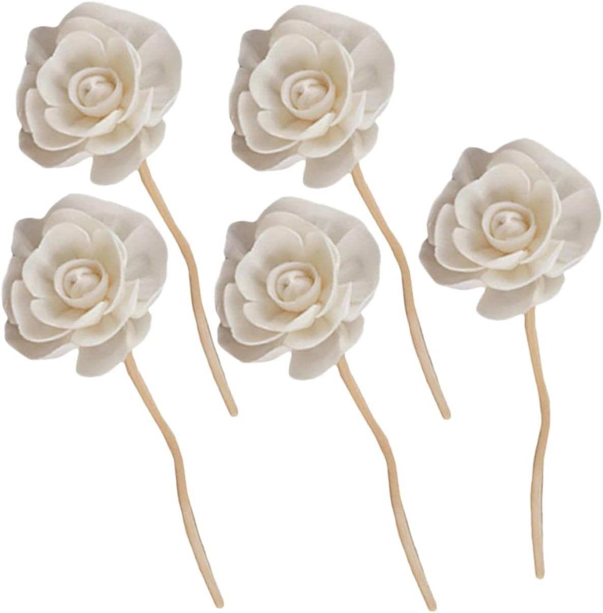 5Pcs Rattan Reed Diffuser Refill Sticks Rose Simulation Flower Dried Aromatherapy Accessories for Household Decoration image number 6