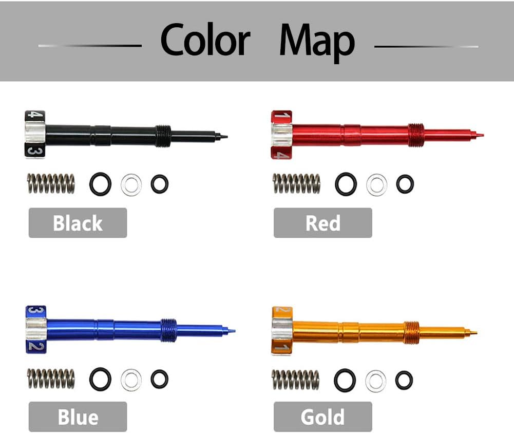 Air Fuel Mixture Screw CNC Adjust Carb FCR Air Screw Compatible with KEIHIN Carburetor Four-Strokes FCR Carbs Motorcross Motorcycle(Black) image number 2