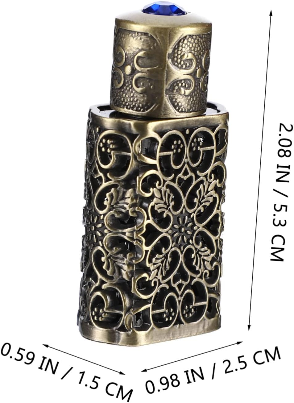 3Pcs Metal Glass Engraving Perfume Bottle 3Ml Essential Oil Dispenser Portable Travel Spray image number 3