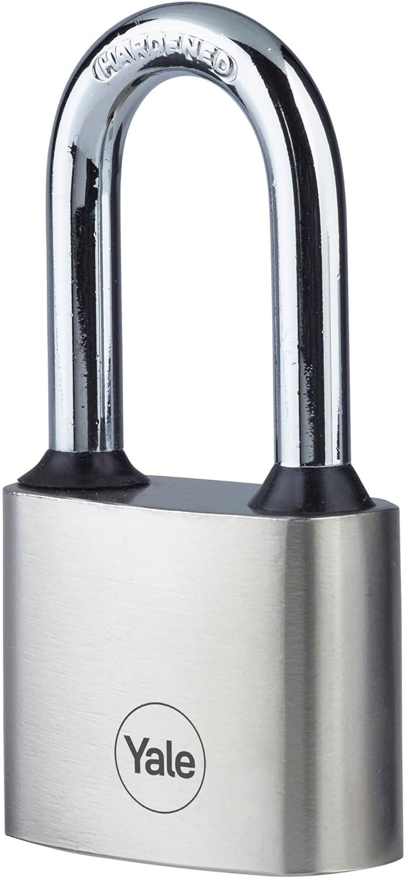 Yale Iron Disc Padlock 40Mm - Nickel Plated - Hardened Steel Long Shackle - Extreme Corrosion Resistance for Outdoor Use image number 1