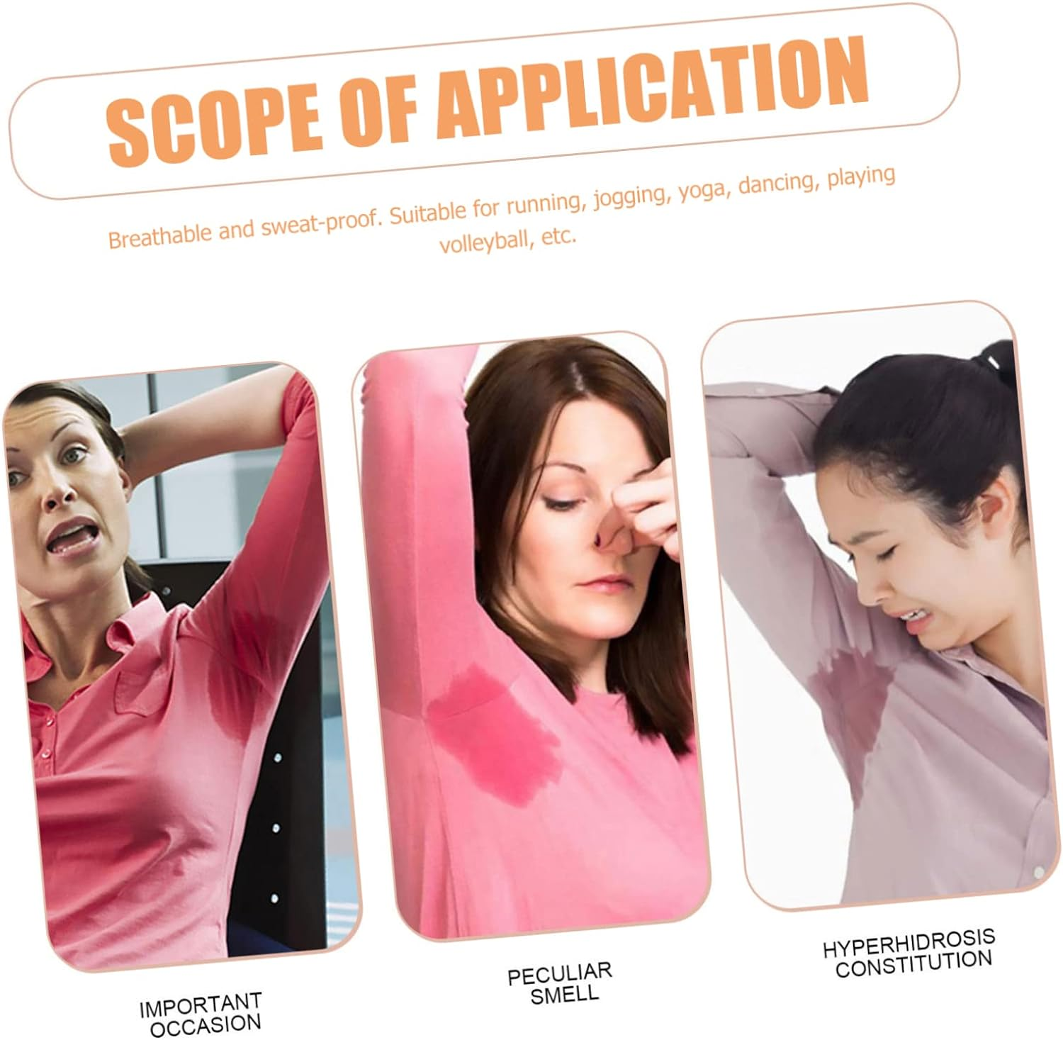 KOMBIUDA Underarm Sweat Pads Ladies Sweatshirts Girls Sweatshirts Girls Athletic Tank Top Underarm Sweat Protector Reusable Dress Sweat Shield Vest Thin Sweat Vest Sweat Proof Undershirts image number 2