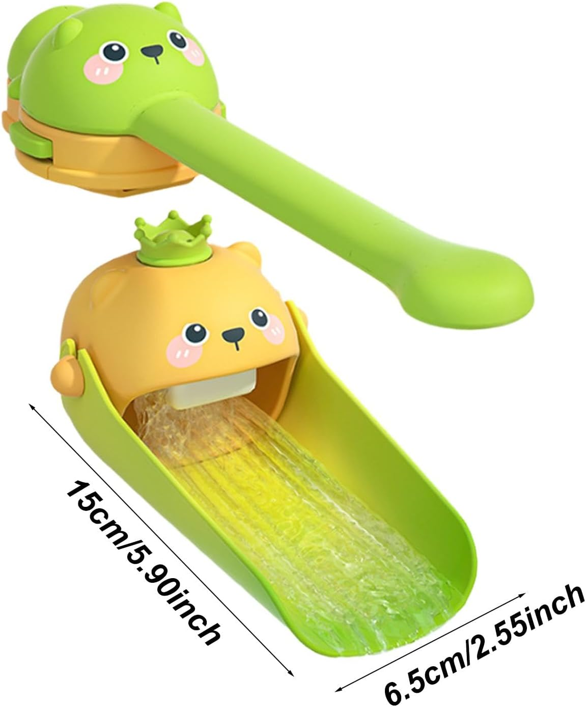 Faucet Handle Extender Set,Tap Handle and Nozzle Extender Faucet Handle Extender, Sink Extender Faucet Animals Extender Wash Helper for Bathroom Sink image number 4