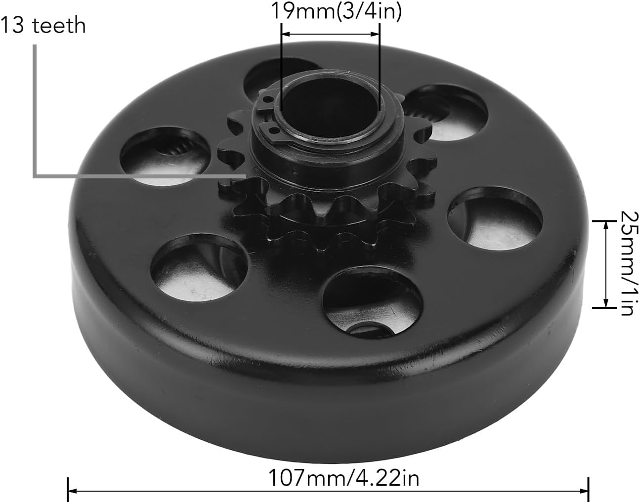 Go Kart 3/4 Inch Bore 13 Tooth for 170F Engine, 428 Chain Centrifugal 13T for Mini Bikes and Go Karts, Lawnmower, Garden Equipment Log Splitters image number 6