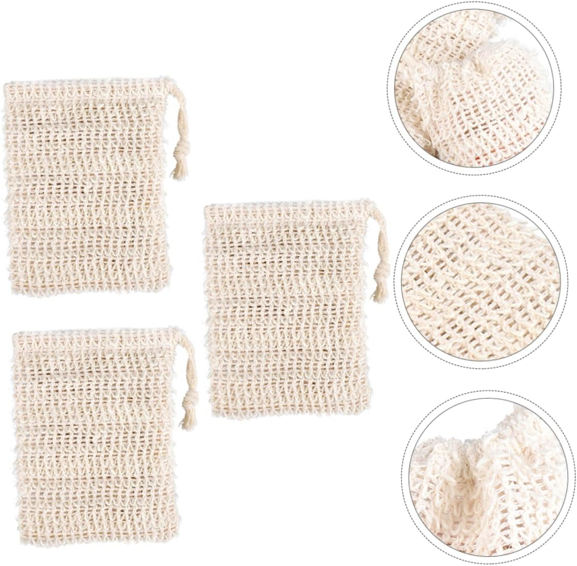 3Pcs Soap Storage Bag Bathroom Soap Pouch Mesh Bag for Shower Accessories Light image number 2