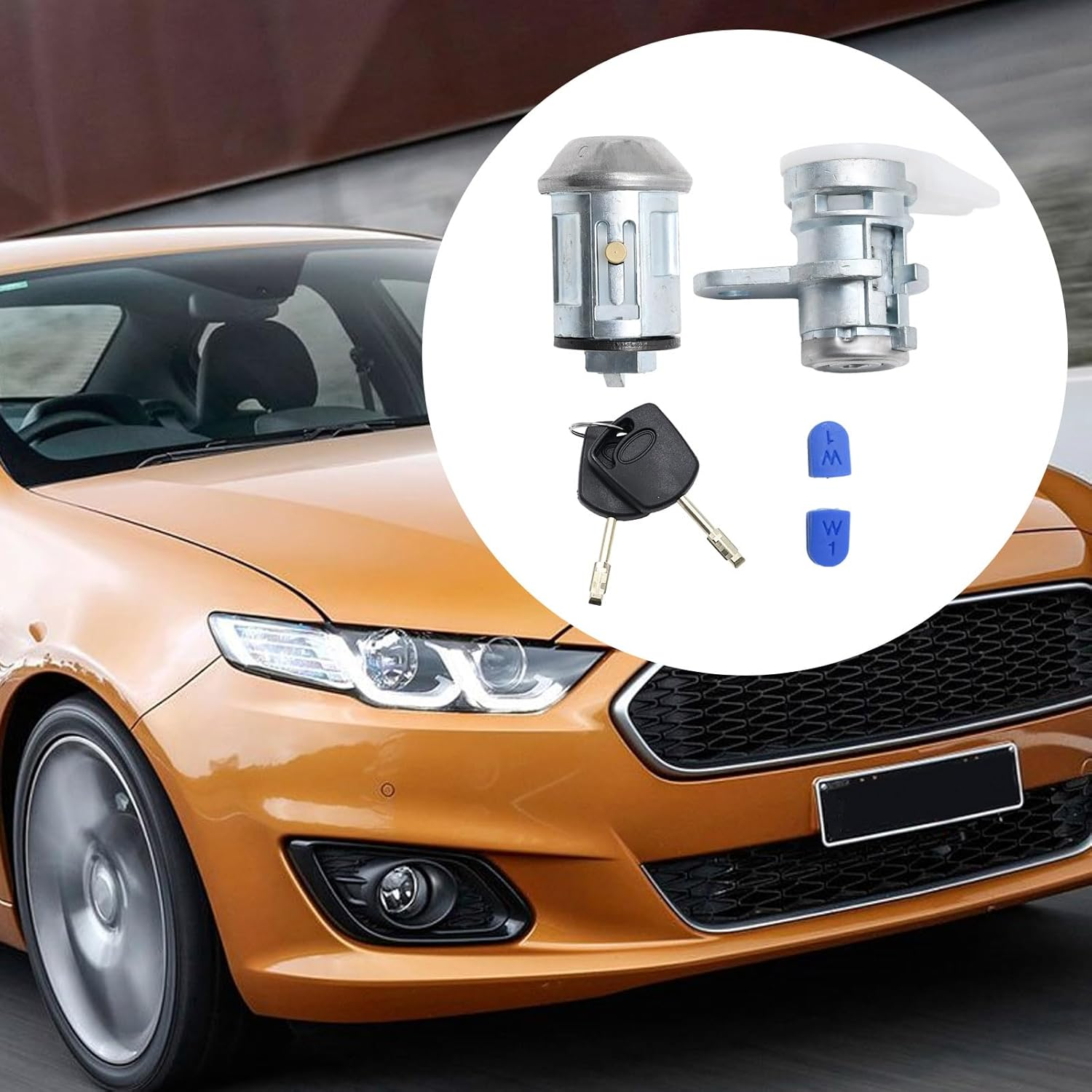 Metal Right Drive Side Ignition Switch Ignition Keys Lock Right, Replacement for Ford Falcon 1998-2005 AU BA XR6 XR8 image number 5