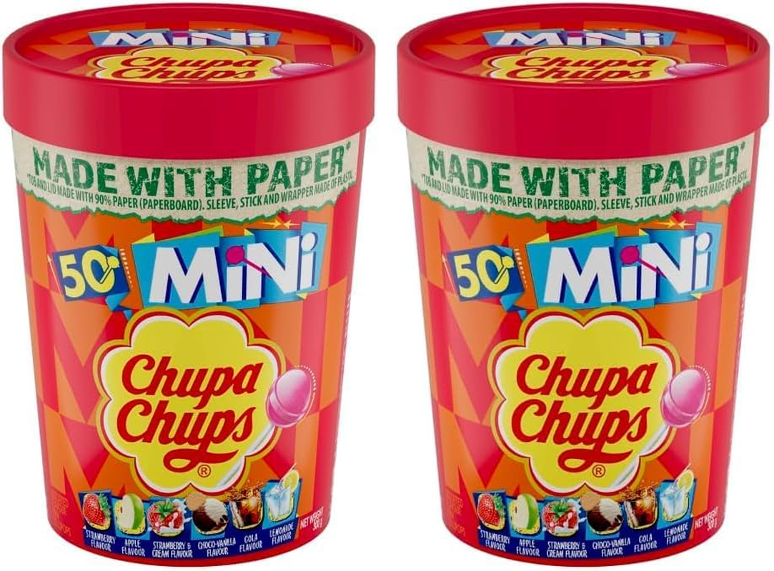 Chupa Chups Best of Mini Tube Small Lollipops, 50 Count image number 3