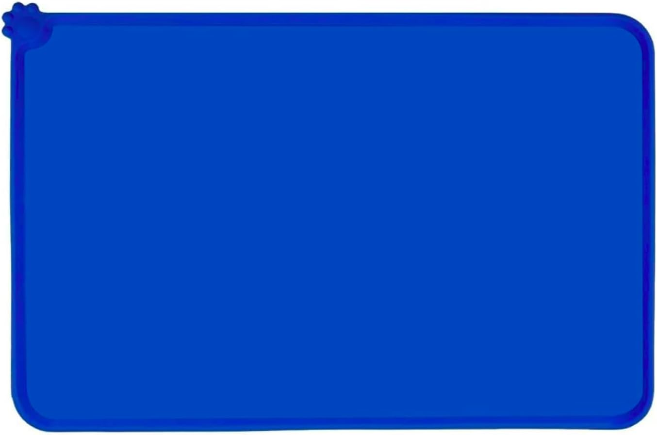 EZONEDEAL Dog Food Mat, Silicone Cat Food Mat, Non Slip Waterproof Pet Feeding Mat Food Container Placemat Pet Food Mat for Small Animals Cat Mat - Dog Bowl Mat (48X30Cm, Black)