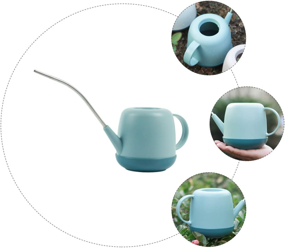 Indoor Watering Pot Ergonomic Handle Long Spout Can for Indoor Plants Safe image number 1