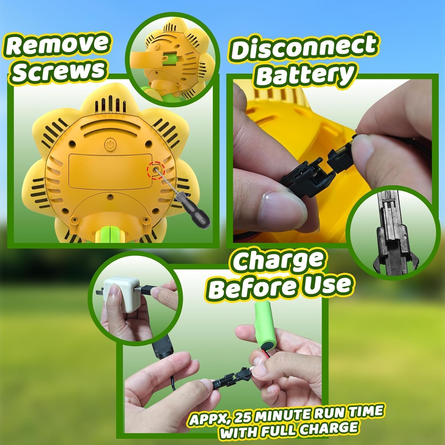 Bubble Machine for Kids, Automatic Sunflower Bubble Maker for Toddlers, Bubble Toys with LED Lighting & 10 Refill Solutions Rechargeable Bubble Blower for Indoor Outdoor Birthday Party Green image number 6