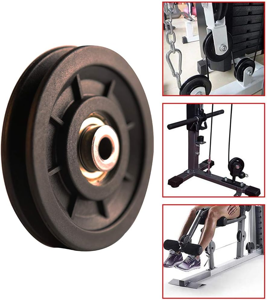 LFJ 90Mm/3.5" Nylon Bearing Pulley Wheel Replace for Gym Equipment Part Cable Merchine image number 5