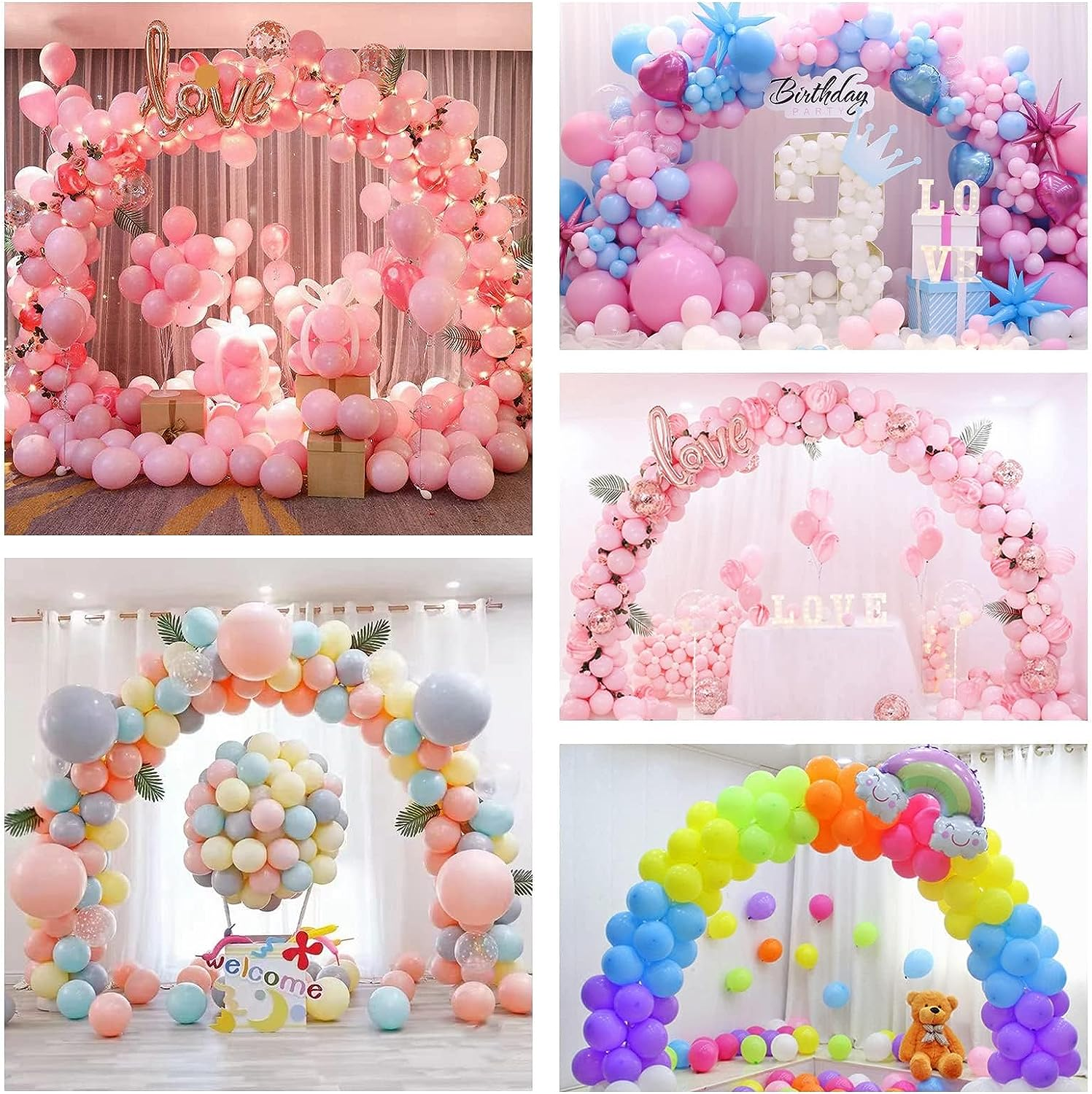 Balloon Arch Kit,9Ft Height & 10FT Width Adjustable Balloon Arch Stand Set with Water Fillable Base, 50 Balloon Clips for Wedding Birthday Decorations Baby Shower Party Supplies image number 4