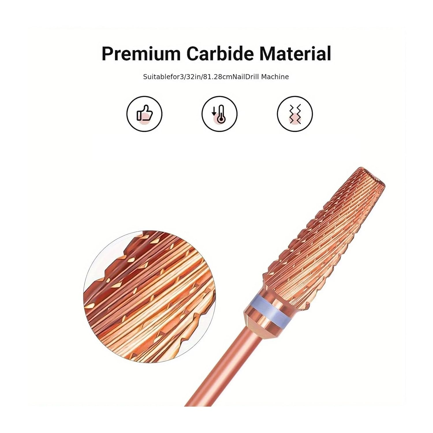 5In1 Nail Drill Bit, Carbide Version, Suitable for Trimming, Foot Care image number 2