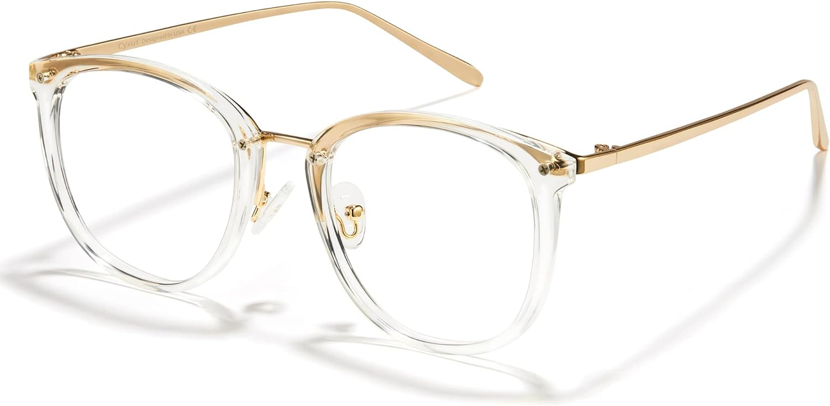 Cyxus Blue Light Glasses for Women, Blue Light Blocking Eyeglasses for Women, round Computer Eyewear anti Eye Strain Glasses image number 6