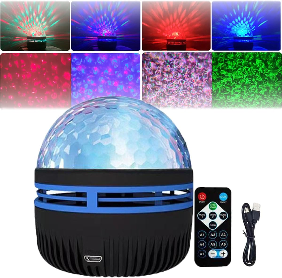 Aurora Dimension Light, Aurora Borealis Light Projector, Blazely Light, 2 in 1 Northern Lights and Ocean Wave Projector with 14 Light Effects, Dual Projection Lampshade (1Pcs Water Ripple) image number 3