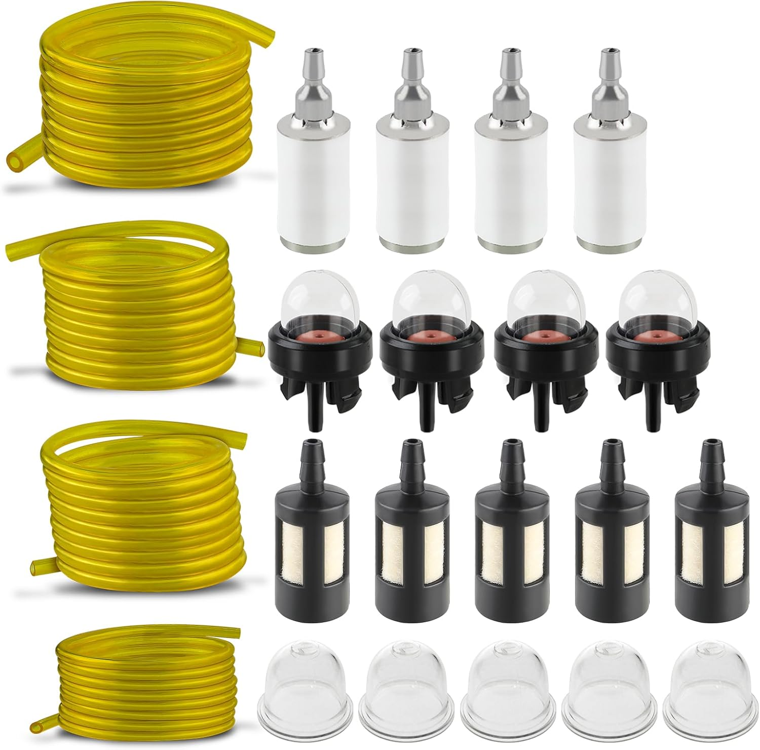 4 Sizes 4 Feet Fuel Line Hose for Zama Stihl Homelite Poulan Craftsman Husqvarna Trimmer Chainsaw Blower with Fuel Filters,Snap in Primer Bulb,Primer Pouland Bulb image number 5