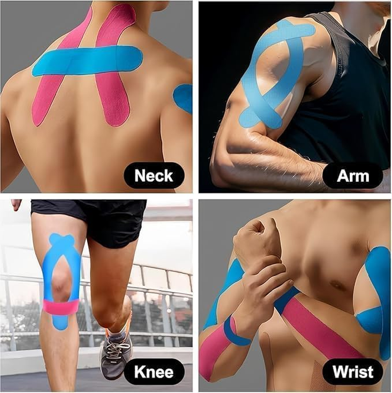 Athletic Sports Tape Elastic Kinesiology Tape, 3Pcs Athletic Sports Tape,Sport Trainers Waterproof Physio Sports Tape,Trainers Waterproof Physio Sports Tape for Shoulder, Muscle, Ankle image number 1