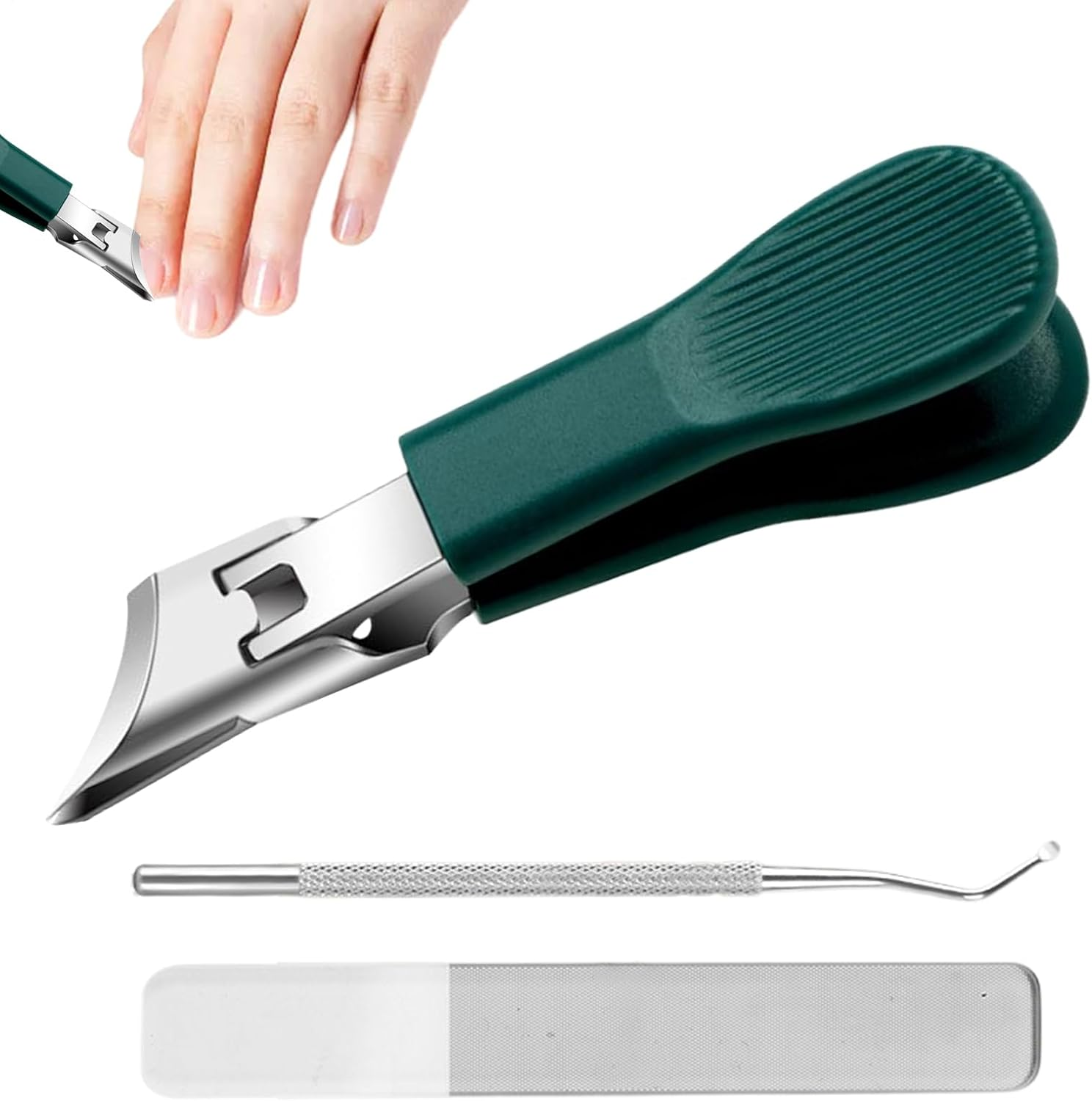 Nail Cutter,Eagle Beak Fingernail Toenail Clippers | Wide Jaw Opening Tool with Non-Slip Grip for Men Adults Elderly Manicure Pedicure Use image number 1