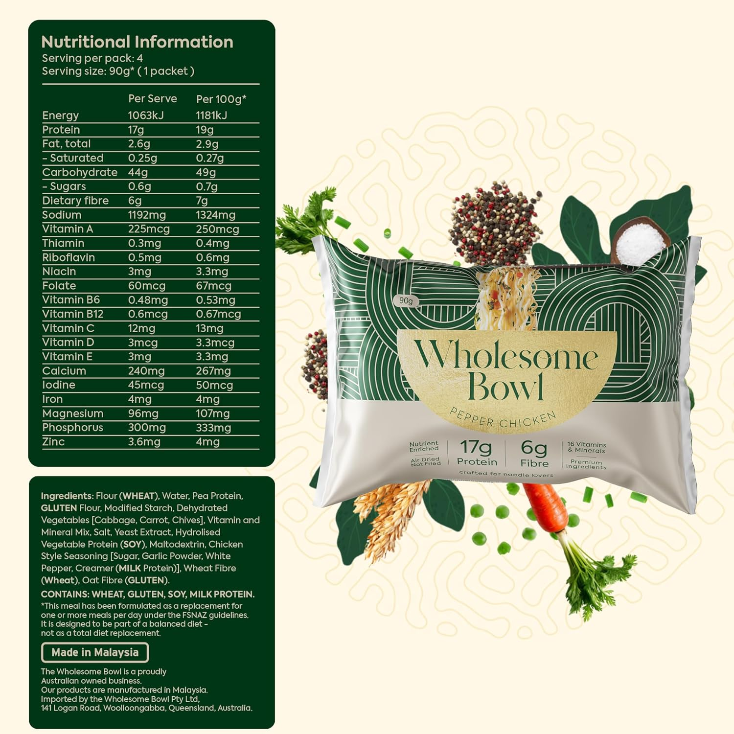 Wholesome Bowl Noodle Pack - Pepper Chicken 4X90G image number 6