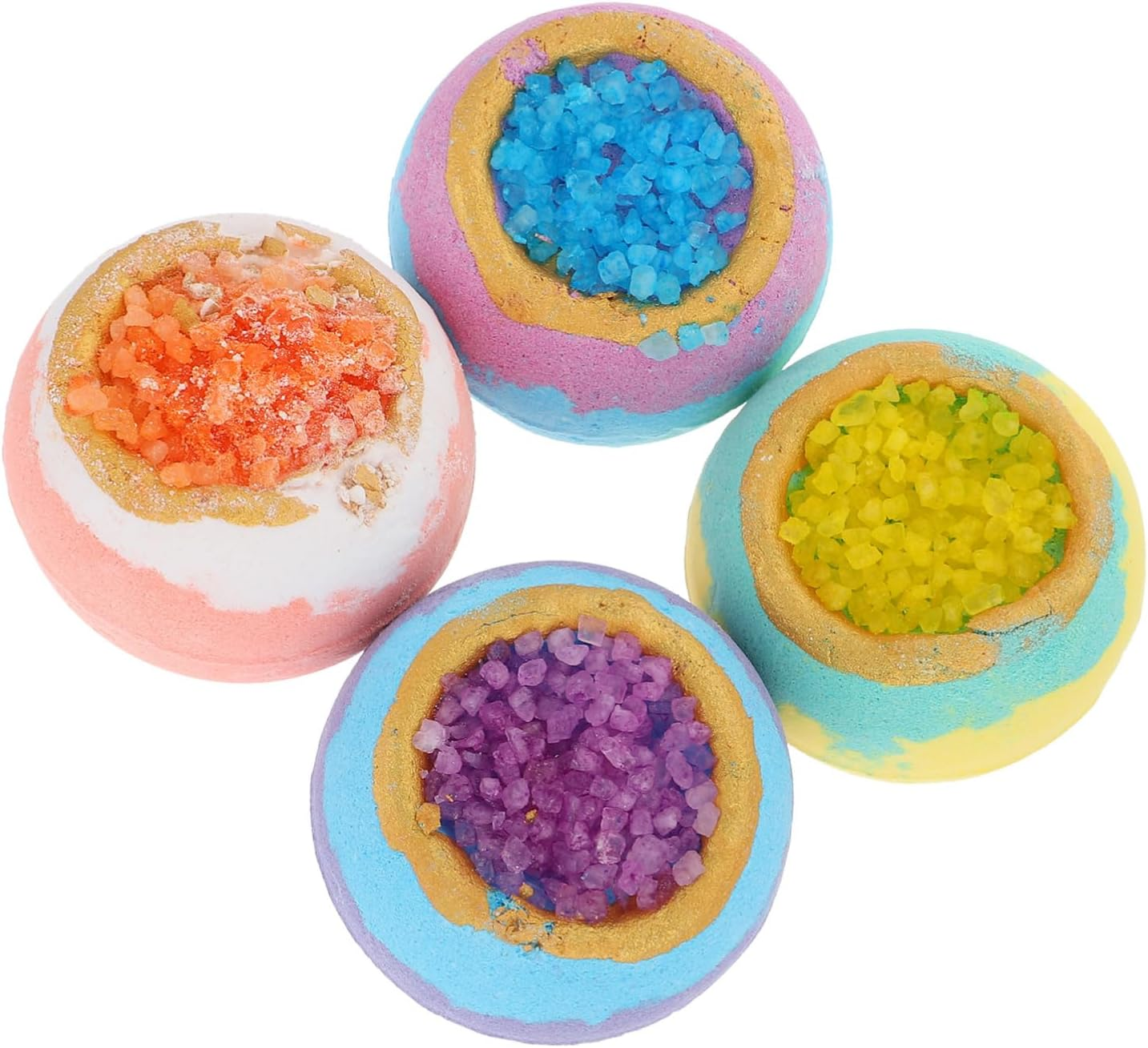 Minkissy 4Pcs Bath Salt Ball Moisturizing Bath Natural Sea Salt Materials Portable Tub for Kids Shower Shower Bubble Ing Balls Take a Spa Sea ​​Salt