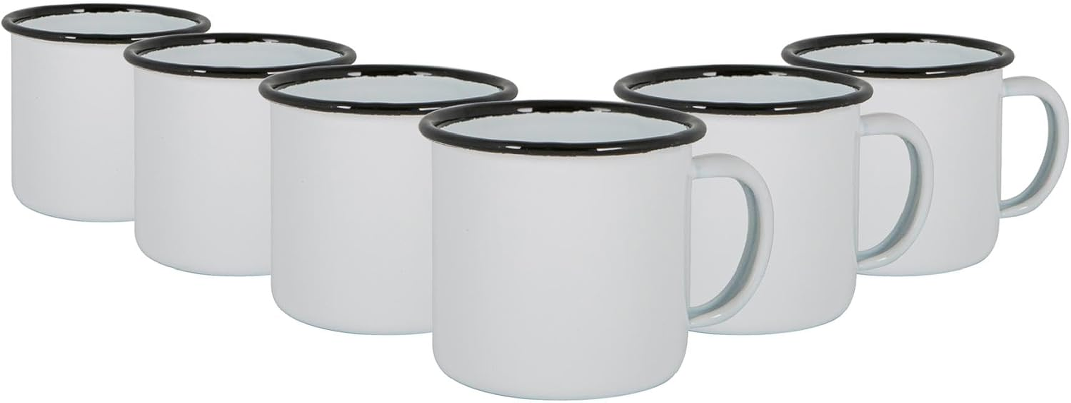 Argon Tableware Espresso Cups - 130Ml - Pack of 6 - Red Small Metal Insulated Coffee Mugs Lightweight Camping Cups for Drinking Tea, Hot Chocolate, Coffee