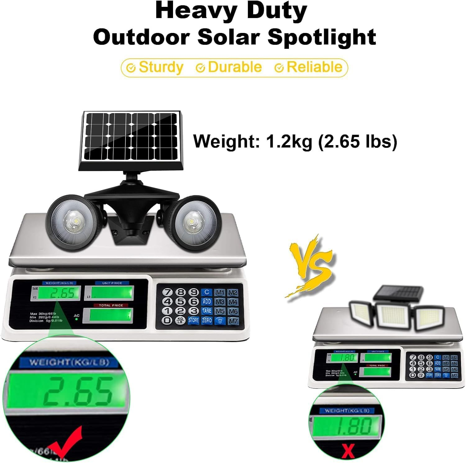 Always on Solar Spotlight Dusk to Dawn, Ultra Bright Patio Wall Light, 5000Mah Solar Focus Lights Outdoor, 210&deg; Adjustable Solar Security Spot Lights Wall Mount&Stake Stand Waterproof, 1-Pack image number 6