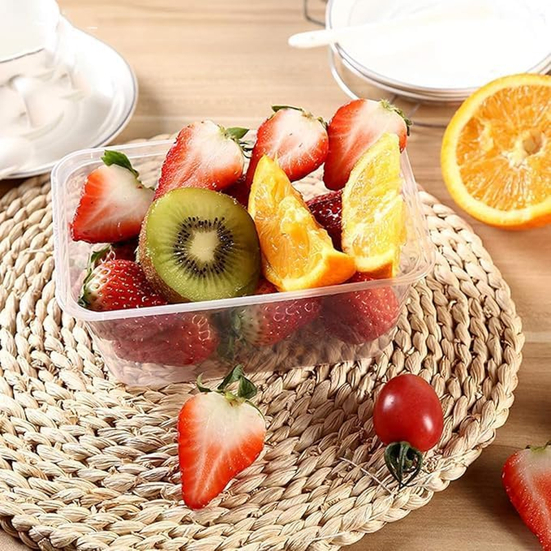 WADY Meal Prep Containers, 50 Pack Plastic Storage Food Containers with Lids, BPA Free Reusable Meal Prep Containers, Plastic Food Storage Trays with Airtight Lids (750Ml) image number 5