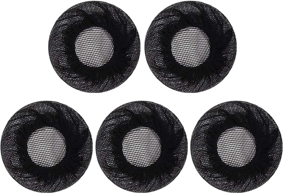Minkissy Black Hair Nets Womens Work Outfits Sets 5Pcs Ballet Hair Bun Net Elegant Reusable Black Stretch Mesh Accessory Covers for Women Black Tiara Womens Accessories image number 5