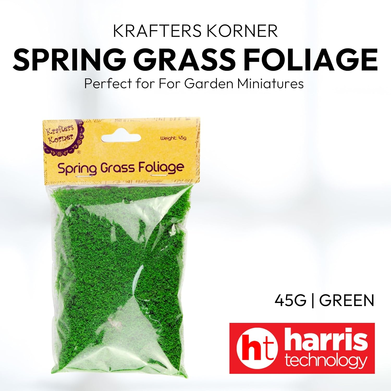 Spring Grass Foliage 45G Green for Garden Miniatures Clay DIY Artificial Sand Table Micro Landscape Building image number 2