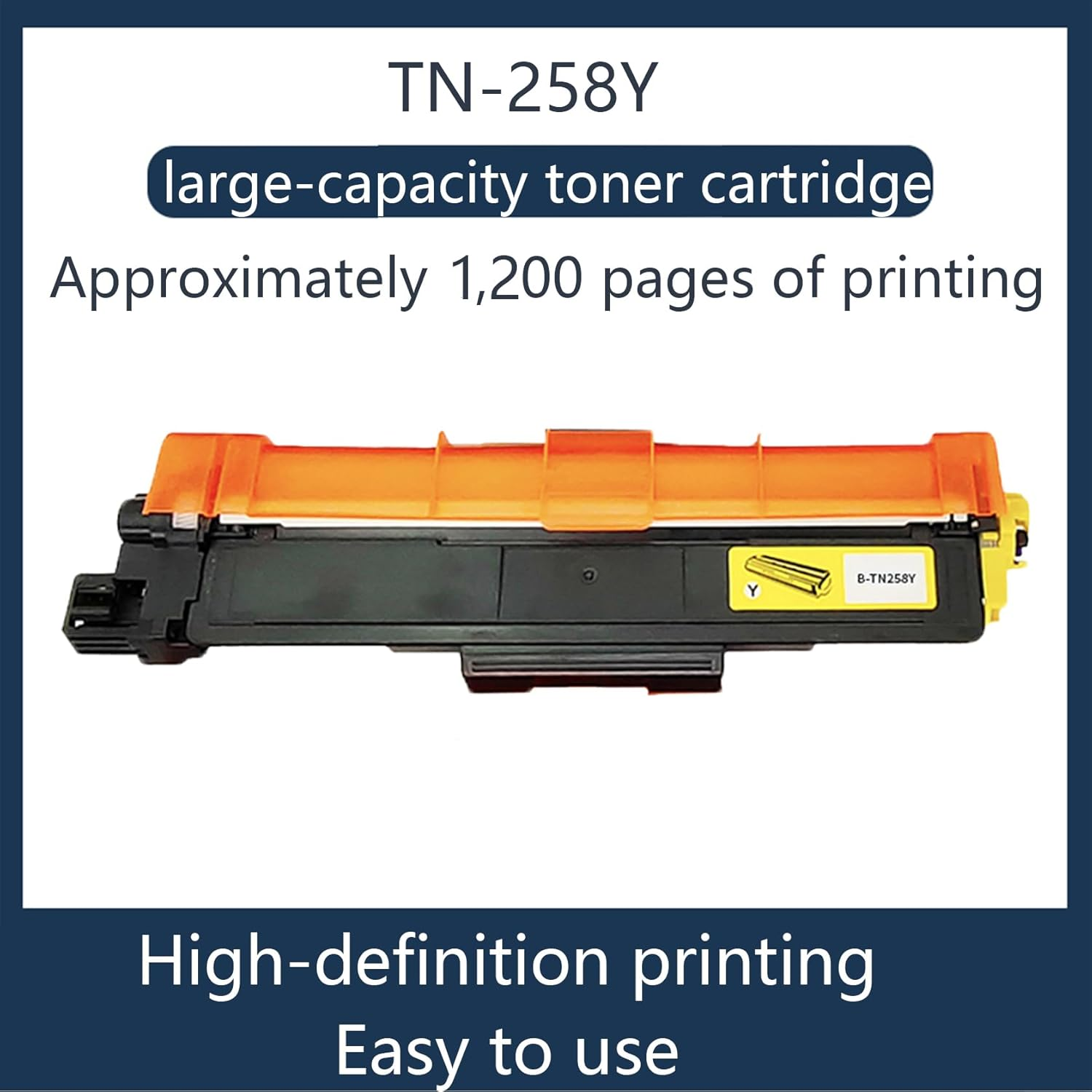 JOJOBE Planet TN-258Y Compatible Toner Cartridge with Brother MFC-L8390CDW L3755CDW L3760CDW L8240CDW HL-L3280CDW L3240CDW DCP-L3520CDW L3560CDW , 1200 Pages per Cartridge Yellow